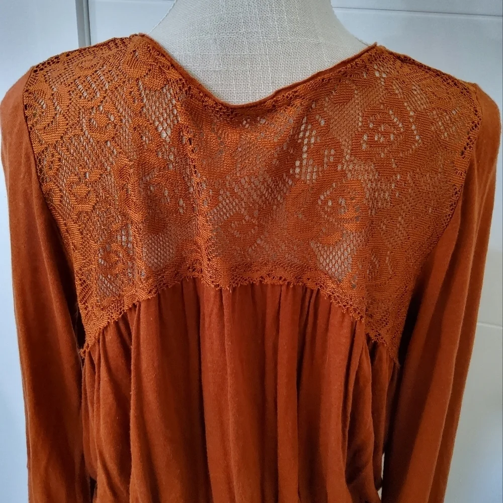 Free People Moonlight Romantic Drop Waist Tunic Size S